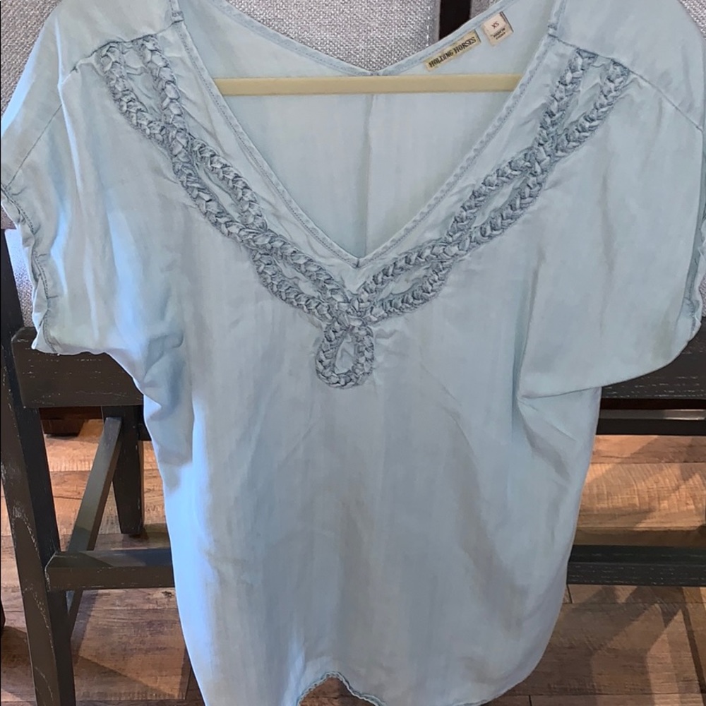 Holding Horses denim top